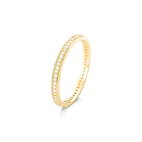 ANEL TODO CRAVEJADO EM ZIRCÔNIAS - OURO 18K | Everest Jóias