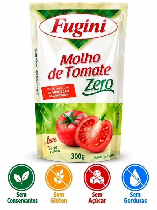 MOLHO TOMATE FUGINI ZERO SACHE 36X300G | Central de Negócios B2B