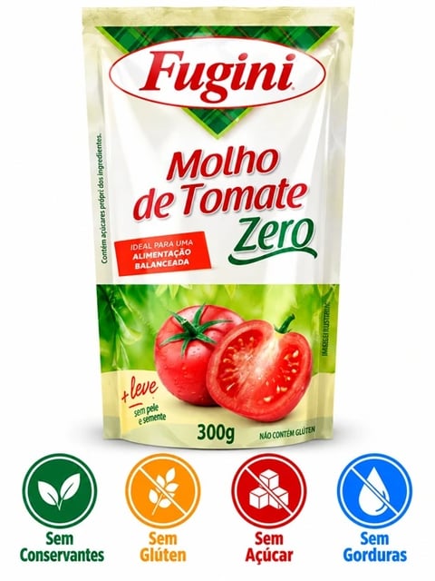 MOLHO TOMATE FUGINI ZERO SACHE 36X300G | Central de Negócios B2B