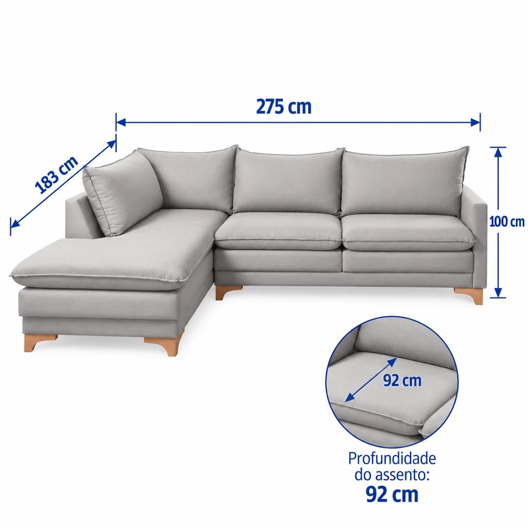 Sofá de Canto Maguimóveis Istambul 1115 | ELETRO KIT (2)