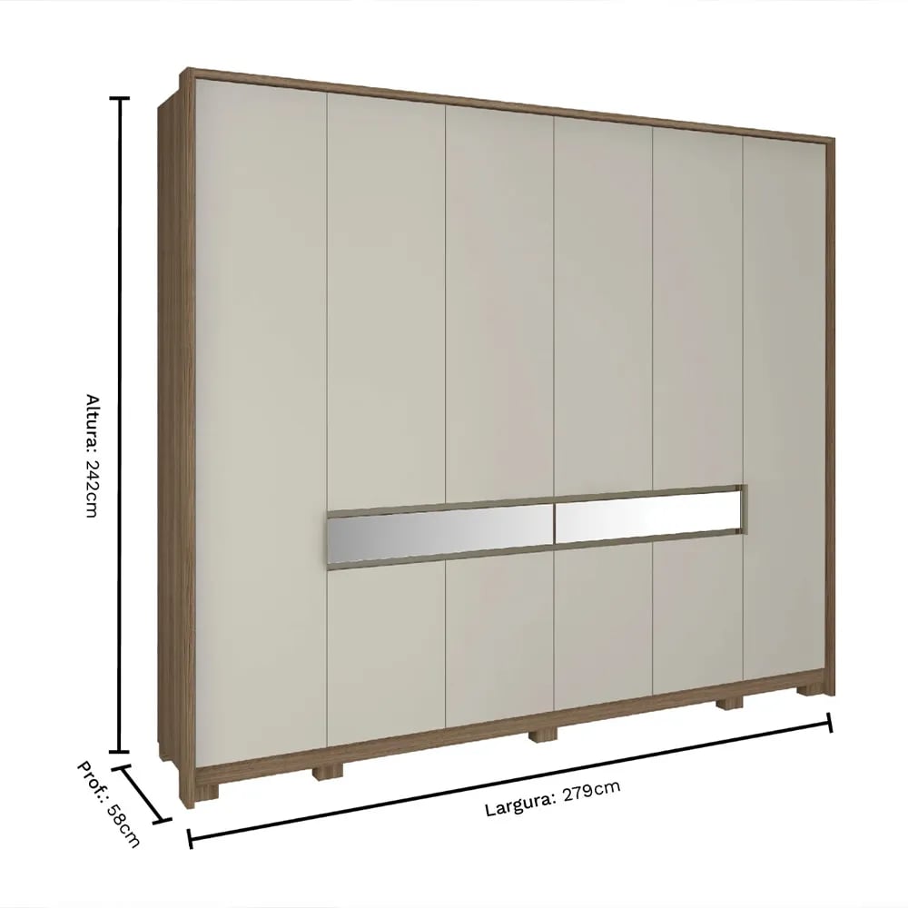 Roupeiro Rimo Regencia 10 Portas Com Pe | ELETRO KIT (3)