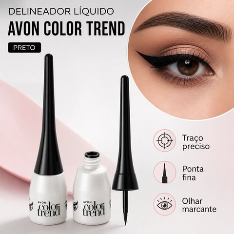 Delineador Liquido olhos COLOR TREND Preto | Loja Chrysdape