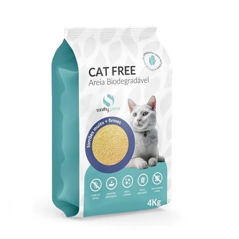 Areia higiênica gato 4kg | Linqui