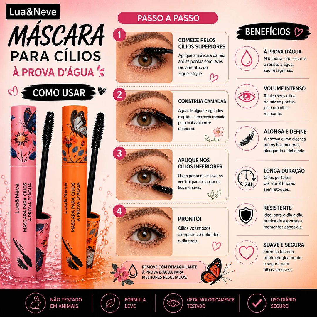 Mascara de Cílios a prova d'água PRETA | Loja Chrysdape (2)
