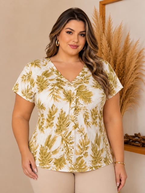 Blusa Plus Size Estampada PS10 | Dryffer Fashion
