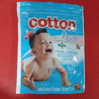 LENÇOS UMEDECIDOS COTTON LINE REFIL C/70UN | Evidenci distribuidora