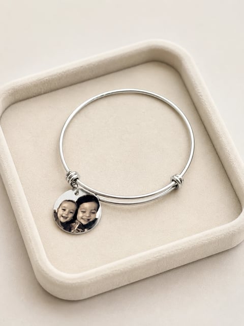 BRACELTE PERSONALIZAVEL - AÇO PRATA | Like Joias e Acessórios