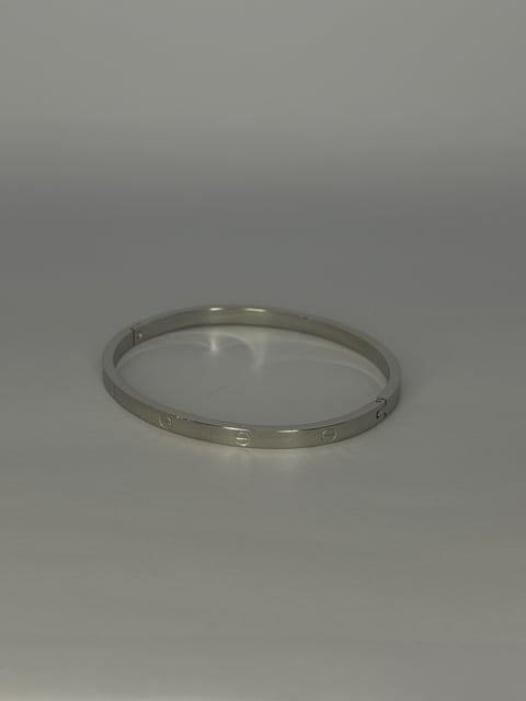 Bracelete aço prata | X1joias