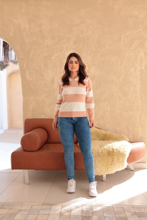 Blusa Modal Listrada | Whw confecções