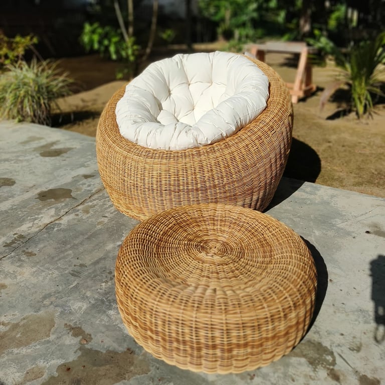Poltrona Bola em Junco Natural | Casa do Lírio (3)