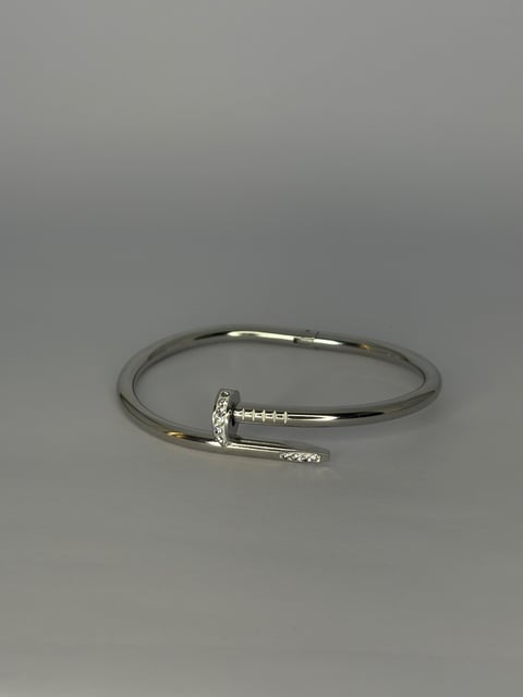 Bracelete aço prata | X1joias