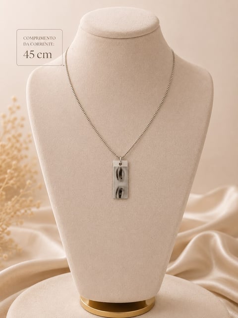 Colar Personalizável Olhar - Aço Inox | Like Joias e Acessórios
