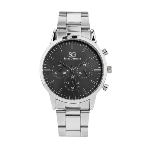 Relógio Masculino Chrono Black Silver 42mm | Like Joias e Acessórios