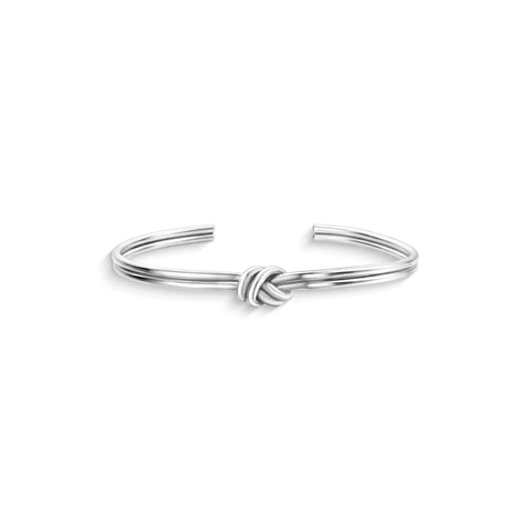 Bracelete Maleável Prata com Nó | Like Joias e Acessórios
