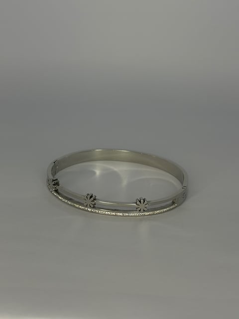 Bracelete aço prata | X1joias