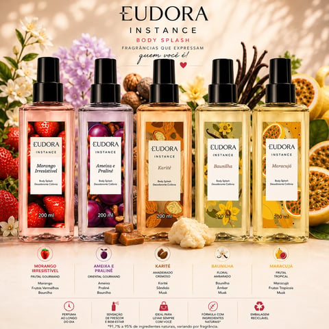 Body splash INSTANCE 200ml | Loja Chrysdape