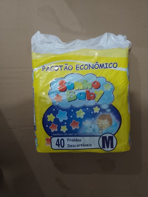 FRALDA SONHO BABY MEGA PACOTÃO C/40UND TAM M | Evidenci distribuidora