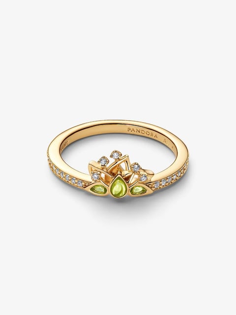 Anel da Tiana da Disney banhado a ouro 14k | Like Joias e Acessórios
