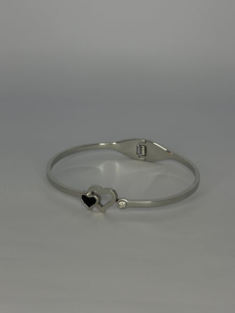 Bracelete aço prata | X1joias