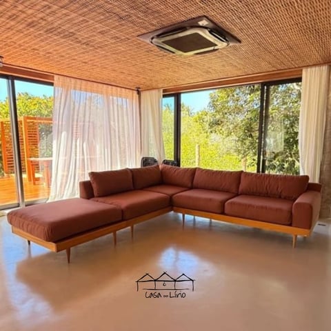 Sofá Bárbara Em L Medida: 3,00 x 2,00 x 1,00 | Casa do Lírio