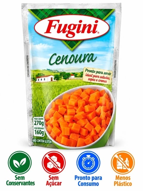 SACHE VEGETAIS FUGINI CENOURA 36X160G | Central de Negócios B2B