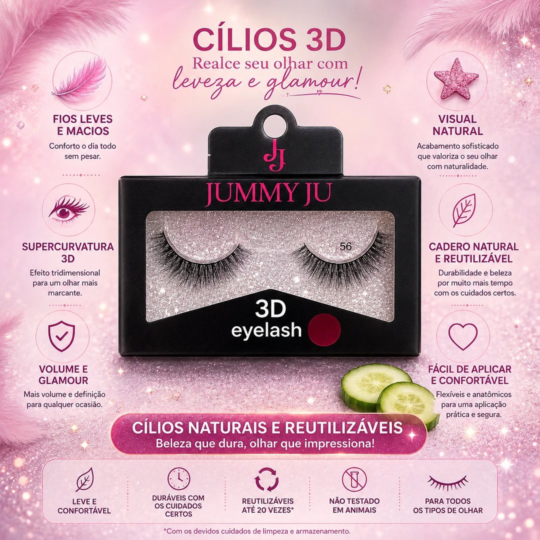 Cílios Postiços 3D | Loja Chrysdape