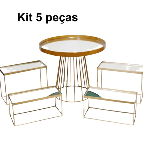 KIT 5 PEÇAS ARAMADA COM ESPELHO | ART'S FERRO