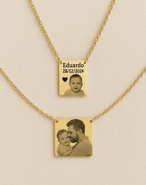 Aço Inox Dourado | Escapulário Personalizável | Like Joias e Acessórios