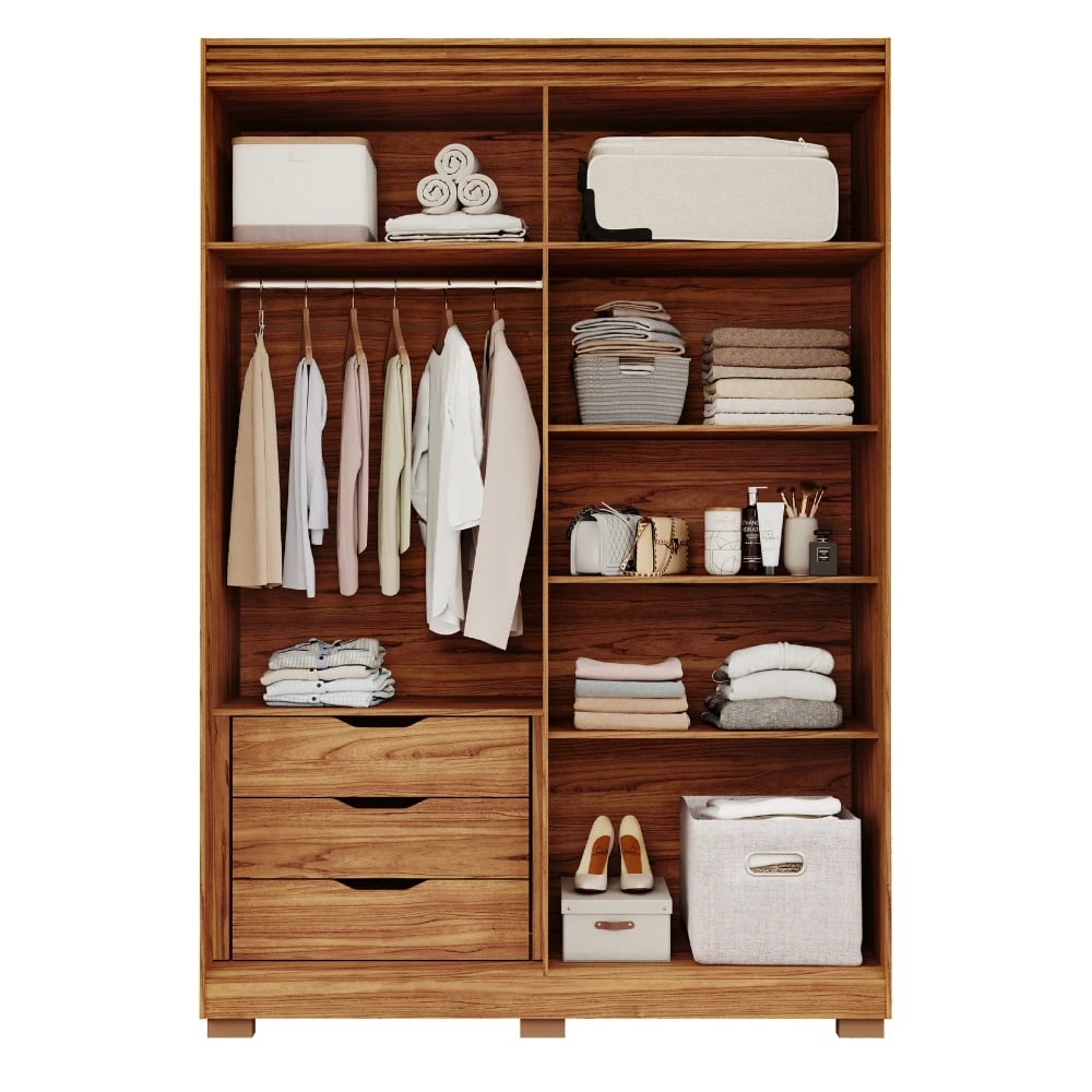 Roupeiro Panan Julia 4 Portas com Pés | ELETRO KIT (2)