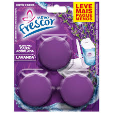 BLOCO P/ CAIXA ACOPLADA TRIPLO C/3 UN 45G LAVANDA NOVO FRESCOR | Evidenci distribuidora
