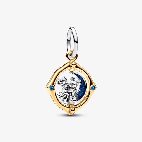 Charm Pendente Disney Lua Giratória Mickey e Minnie | Like Joias e Acessórios