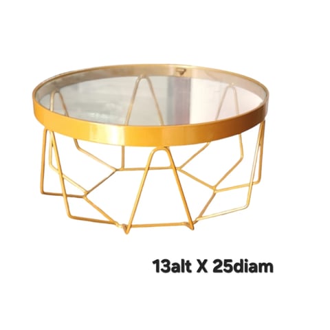 BANDEJA DIAMANTE 25 DIAM C/ VIDRO | ART'S FERRO