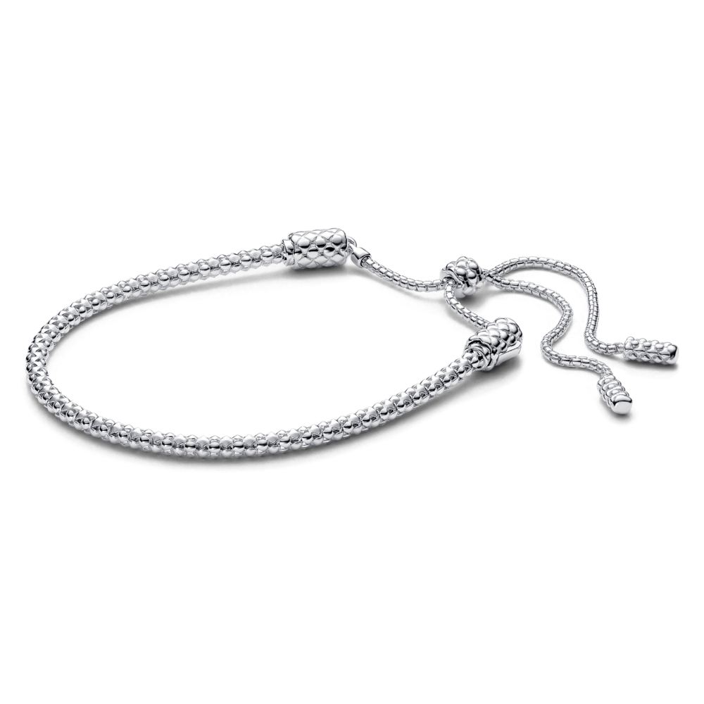 Bracelete Prata Ajustável Com Corrente Cravejada | Like Joias e Acessórios