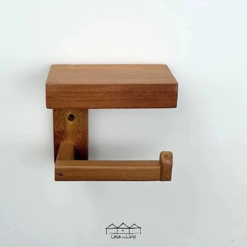 Porta Papel Higiênico De Madeira | Casa do Lírio