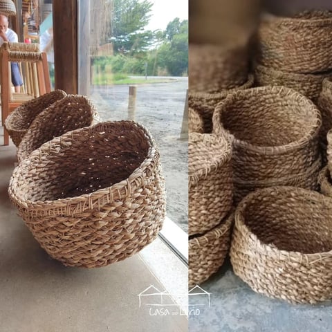 Cesto Multiuso Em Junco Natural | Casa do Lírio