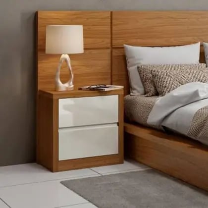 Mesa de Cabeceira Dalla Costa TW141JW com 2 Gaveta | ELETRO KIT