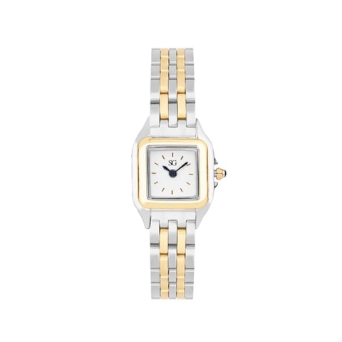 Relógio Feminino Boxy Bicolor Gold | Like Joias e Acessórios