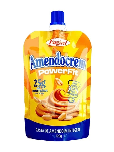 AMENDOCREM FUGINI PASTA AMENDOIM INTEGRAL SACHE BICO 24X120G | Central de Negócios B2B