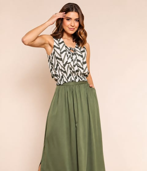 Blusa crepe BL174 | Dryffer Fashion