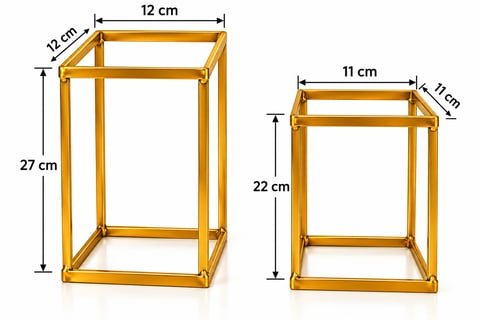 KIT 2 CENTRO MESA CHAPA 27X12X12 22X11X11 | ART'S FERRO