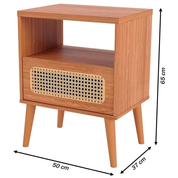 Mesa de Cabeceira Dalla Costa TW59JJ com 1 Gaveta | ELETRO KIT (3)