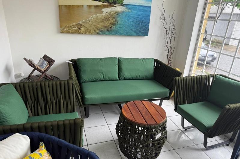 TN - POLTRONA GARDEN 0,80 X 0,80 EM TRICO NAUTICO | MAM Móveis Artesanais