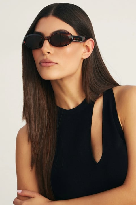 Óculos de Sol Oval Feminino Portofino Tortoise Brown | Like Joias e Acessórios