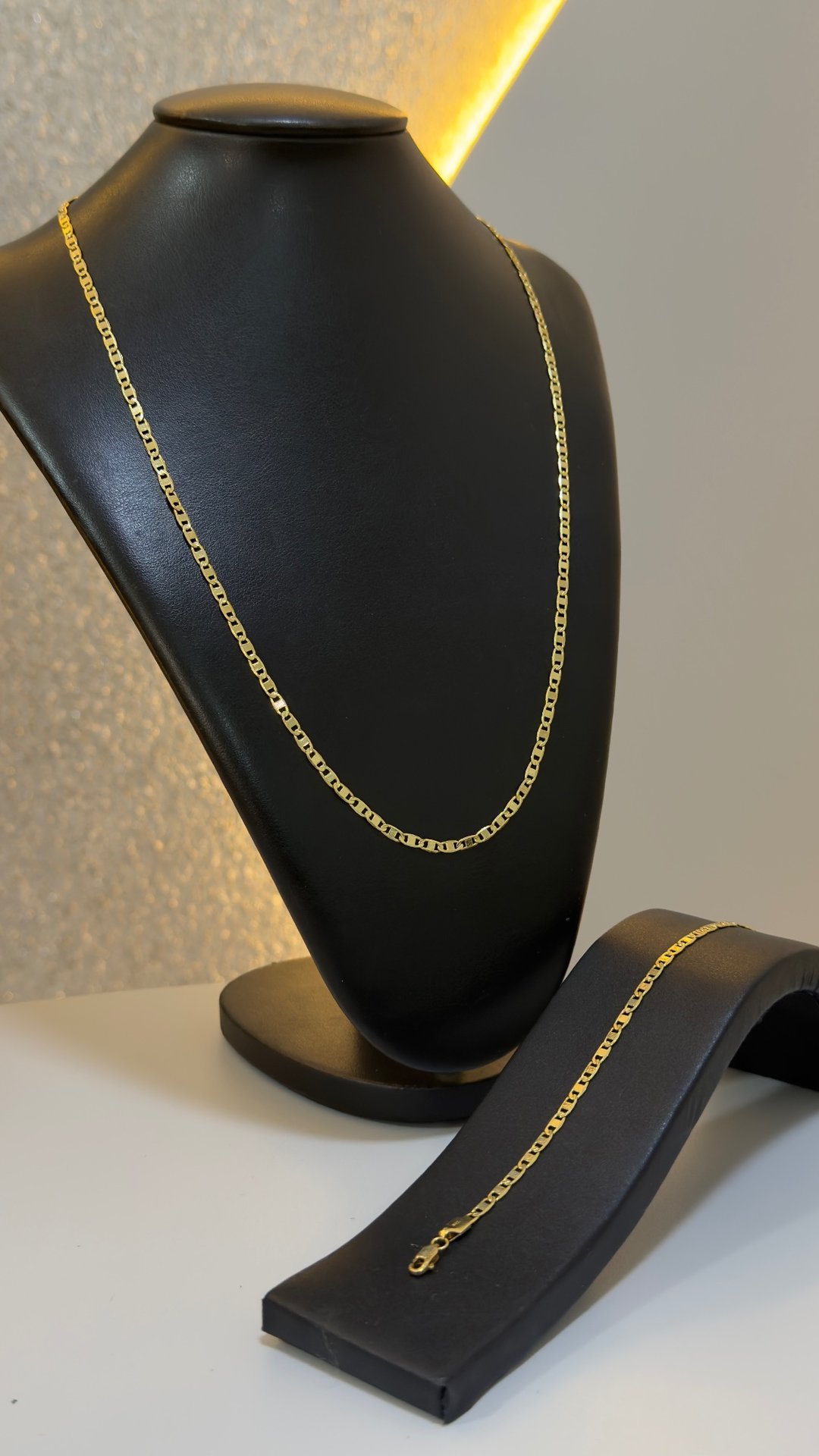 CONJUNTO CORRENTE + PULSEIRA PIASTRINE DE 4MM | Everest Jóias (2)