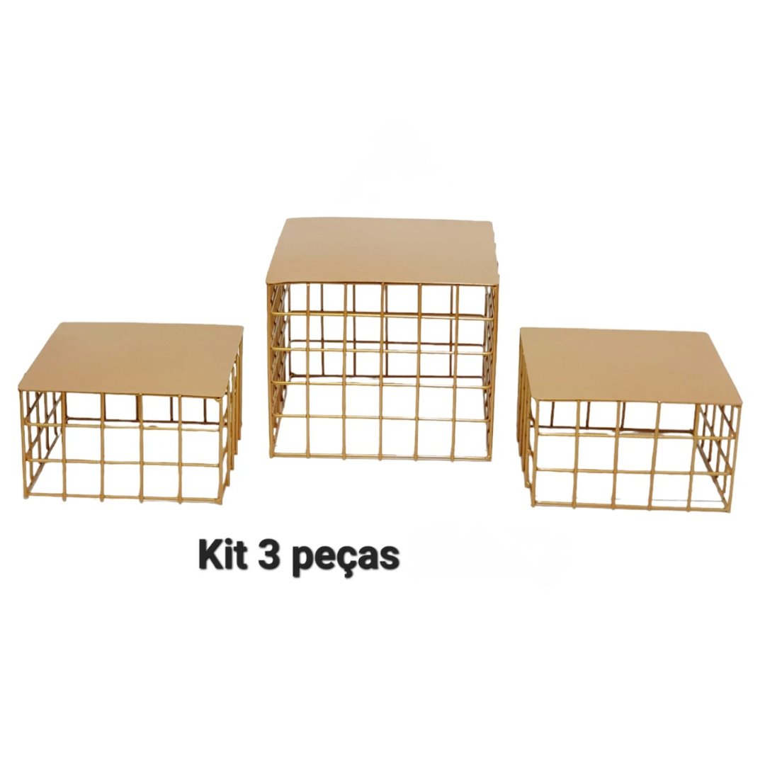 KIT 3 PEÇAS QUADRICULADA | ART'S FERRO