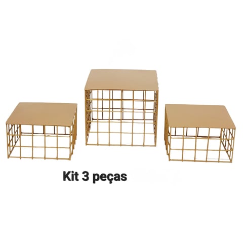 KIT 3 PEÇAS QUADRICULADA | ART'S FERRO