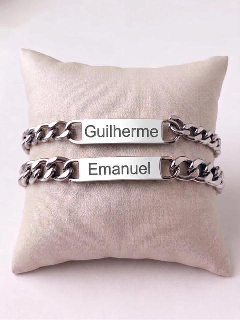 Pulseira Grummet Personalizável | Aço Inox | Like Joias e Acessórios