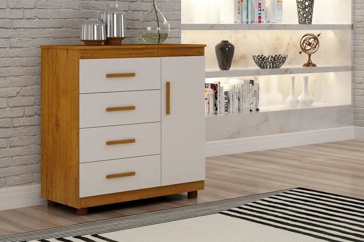 Cômoda Naine Munique com 4 Gavetas 1 Porta | ELETRO KIT (2)