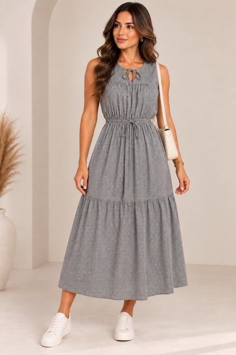 Vestido Xadrez VT09 | Dryffer Fashion