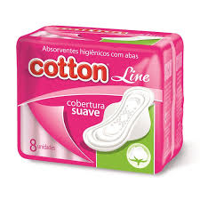 ABSORVENTE COTTON LINE SUAVE C/ABAS | Evidenci distribuidora